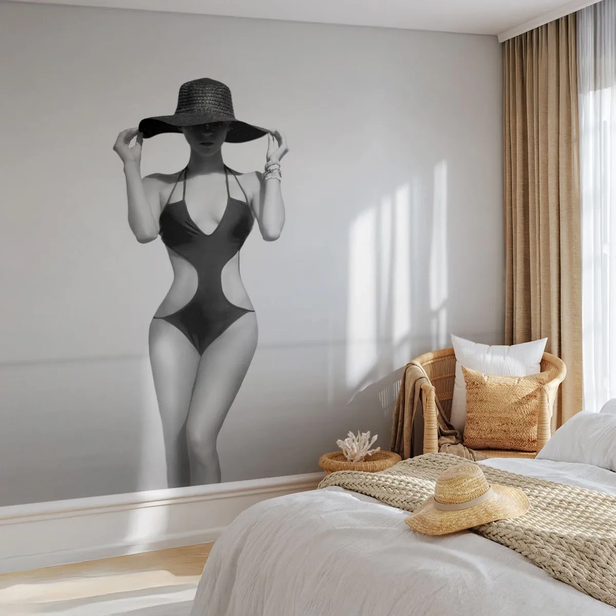 Fototapeta Standard Eco - Jmenuji se: Elegance - Žena, Pláž, Móda - 450x315 cm