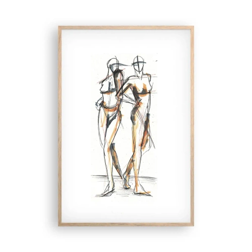 Plakát v rámu světlý dub - Studie šarmu - 61x91 cm