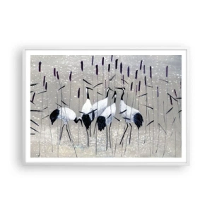 Plakát v bílém rámu - Mezi svými - 100x70 cm
