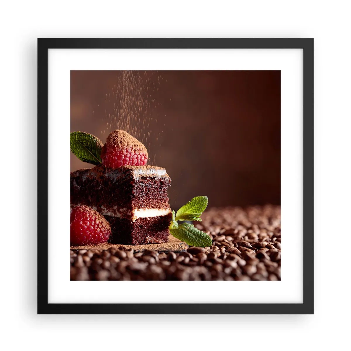 Plakát v černém rámu - Život je sladký - 40x40 cm