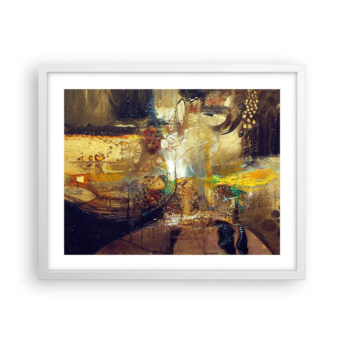 Plakát v bílém rámu - Zima, tepleji, horko - 50x40 cm