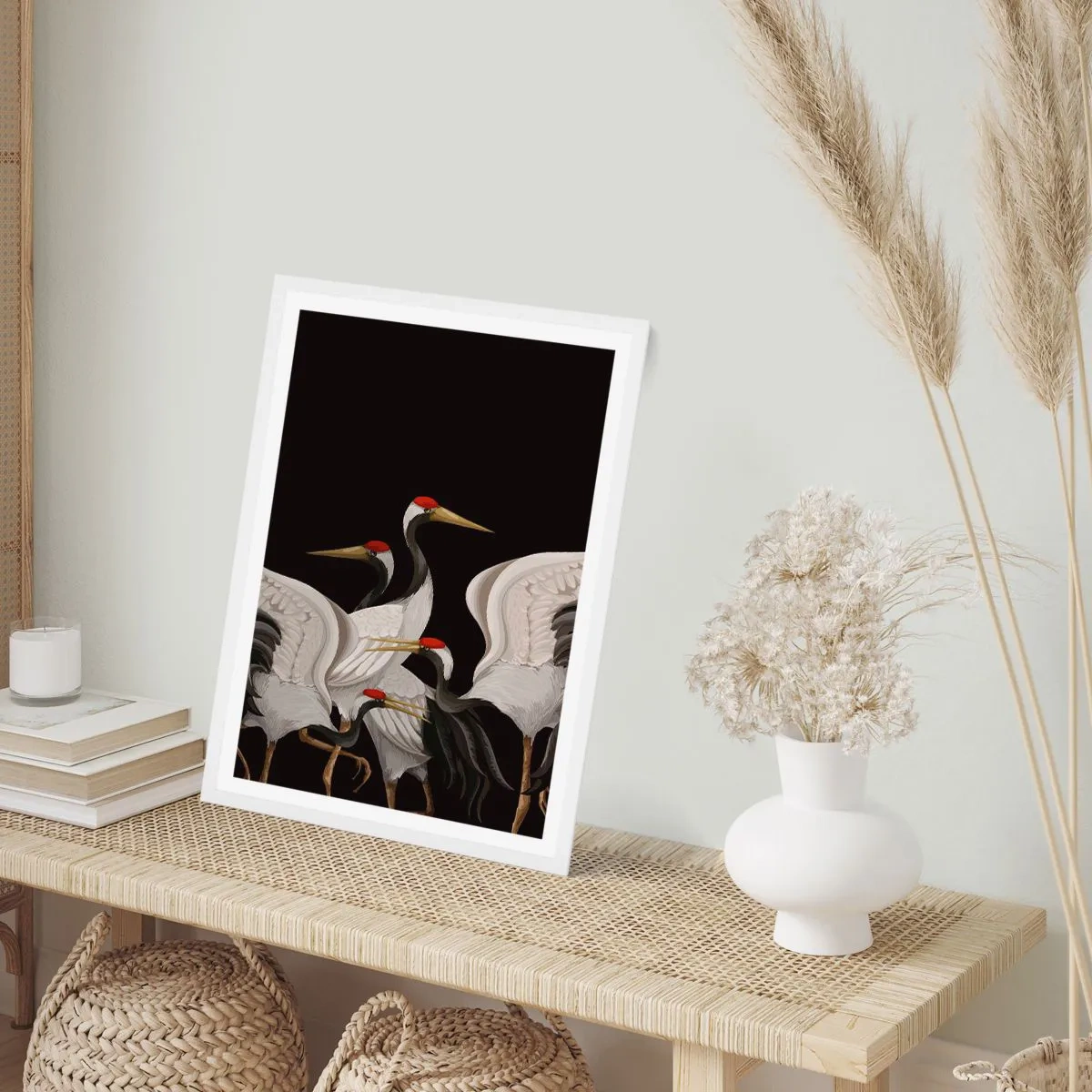 Plakát v bílém rámu - Ptačí záležitosti - 30x40 cm