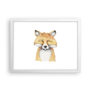 Plakát v bílém rámu - Liščí rozladěnost - 40x30 cm