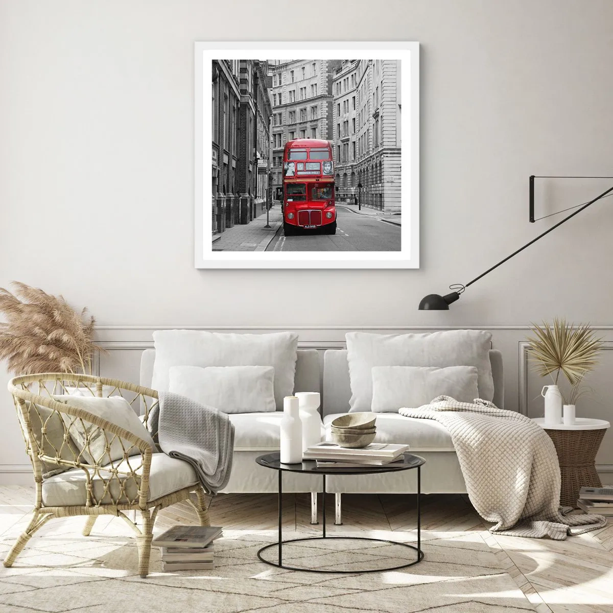 Plakát v bílém rámu - Všednost nemusí být šedá - 30x30 cm