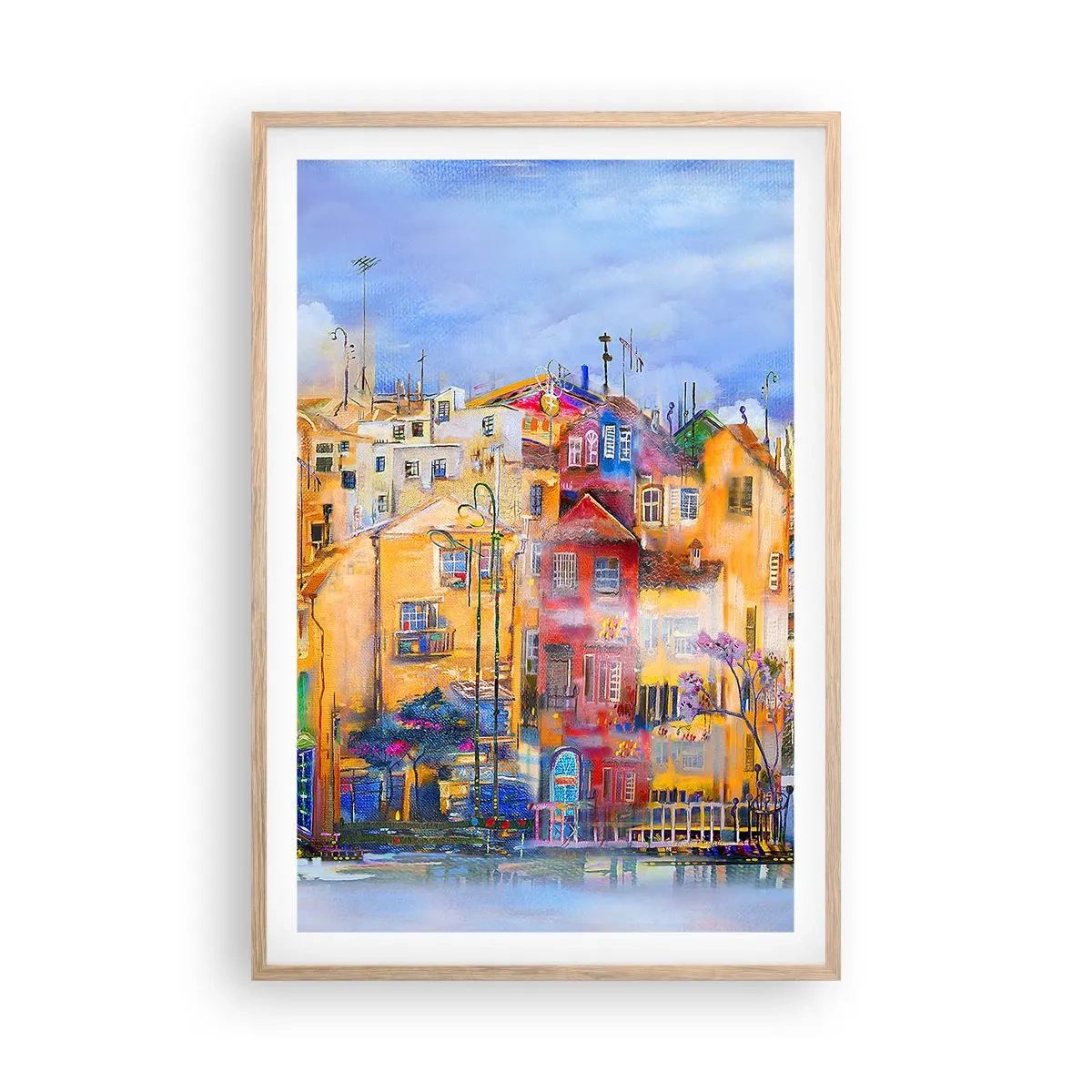 Plakát v rámu světlý dub - Jsme spolu - 61x91 cm