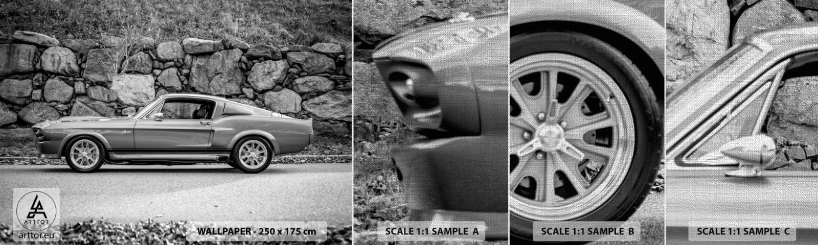 Vzor Fototapety Premium Canvas - Legenda 60. let - Historické auto, Automobilový průmysl, Sportovní auto - 100x30 cm