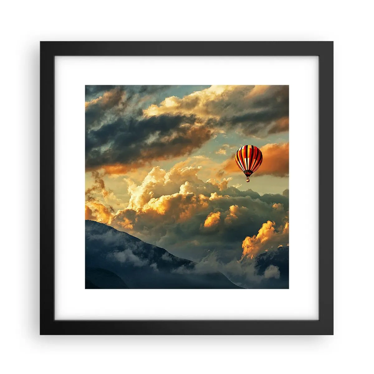 Plakát v černém rámu - Letím, protože chci - 30x30 cm