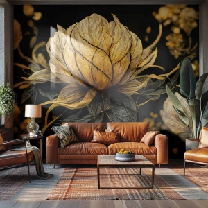 Fototapeta Premium Sand - Jemná křehkost - Květ, Art Deco, Půvab - 100x70 cm