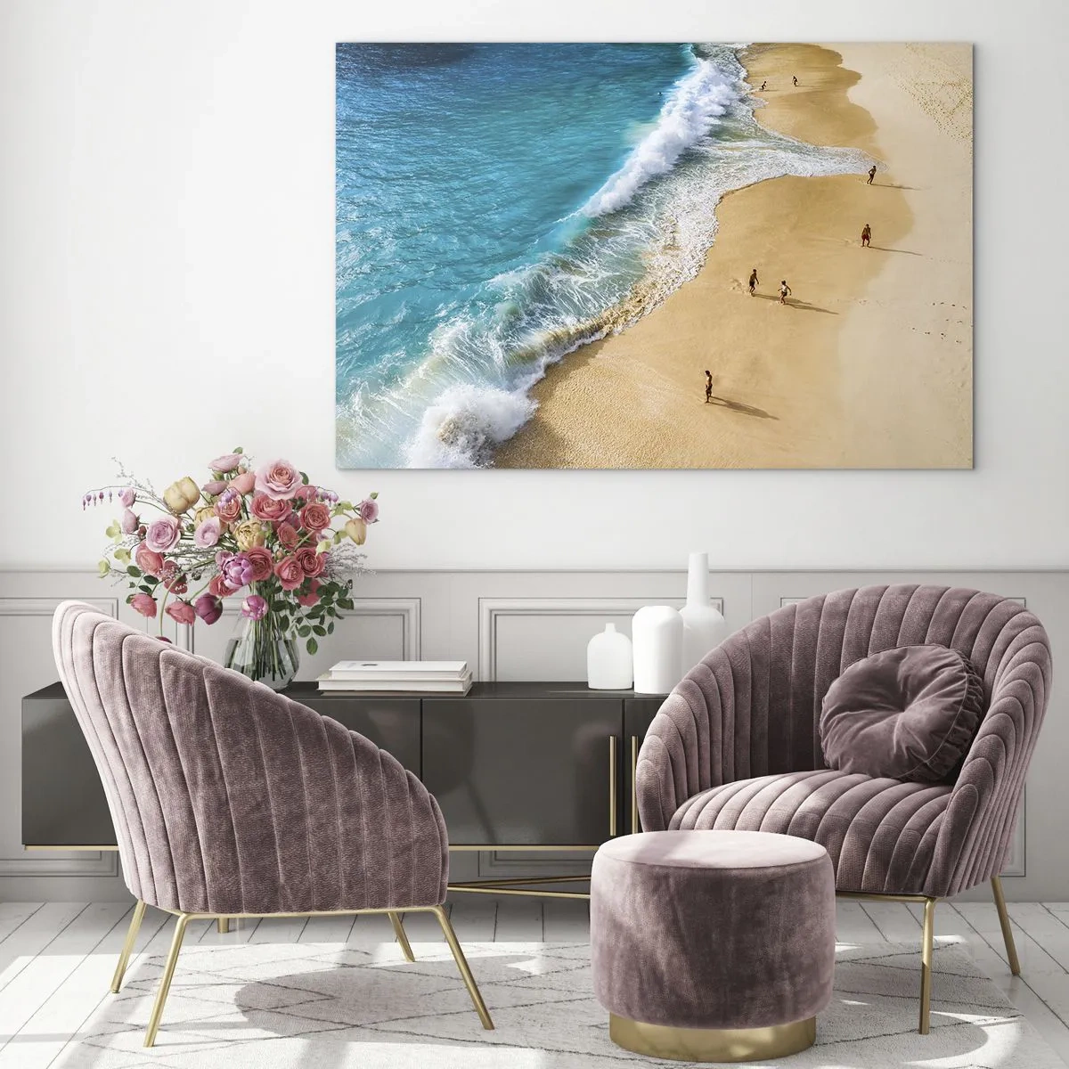 Obraz na skle - A pak slunce, pláž… - 100x70 cm