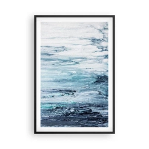 Plakát v černém rámu - Modré rampouchy - 61x91 cm