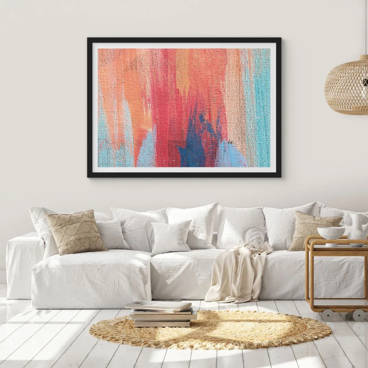 Plakát v černém rámu - Stékat duhou - 70x50 cm