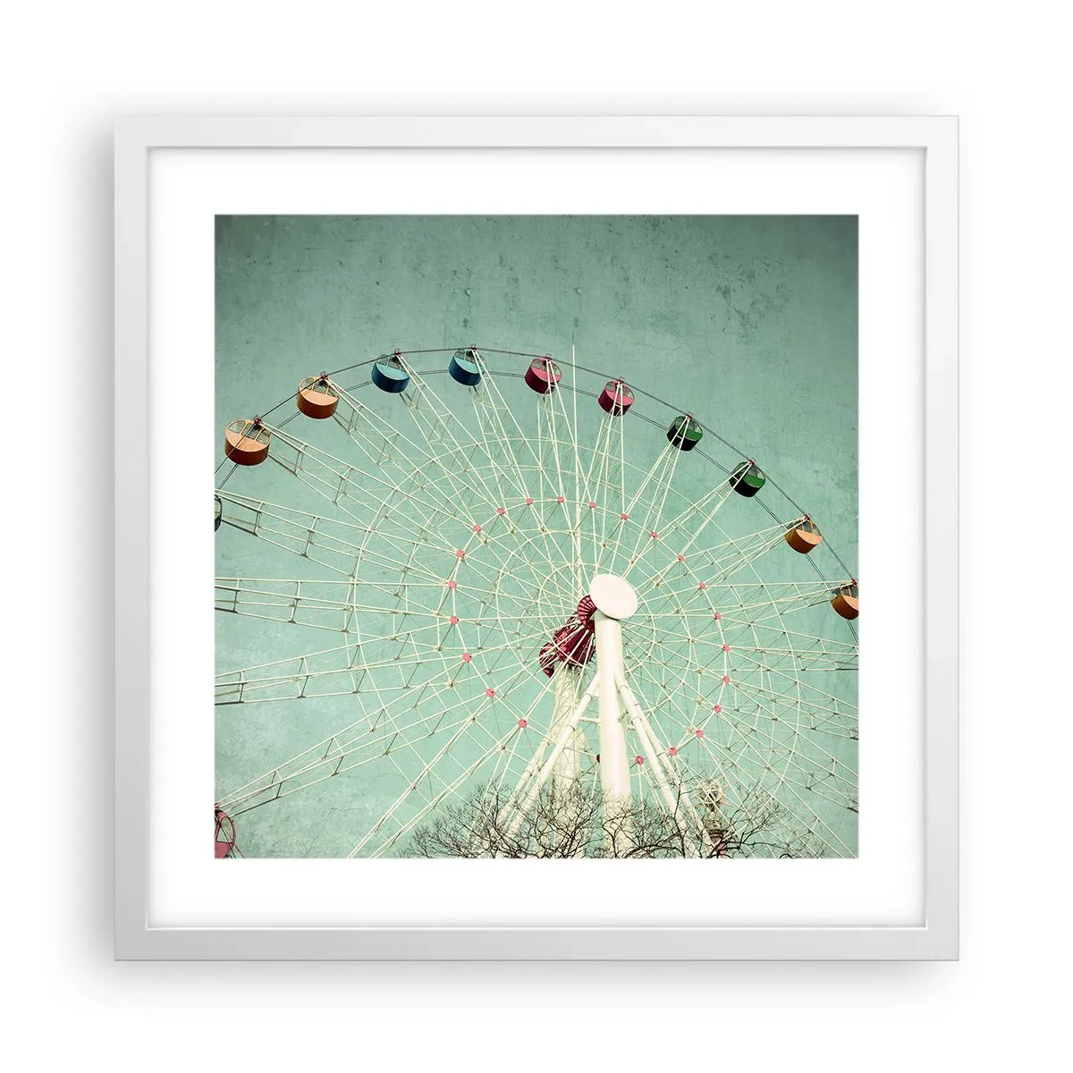 Plakát v bílém rámu - Zveme vás k zábavě - 40x40 cm