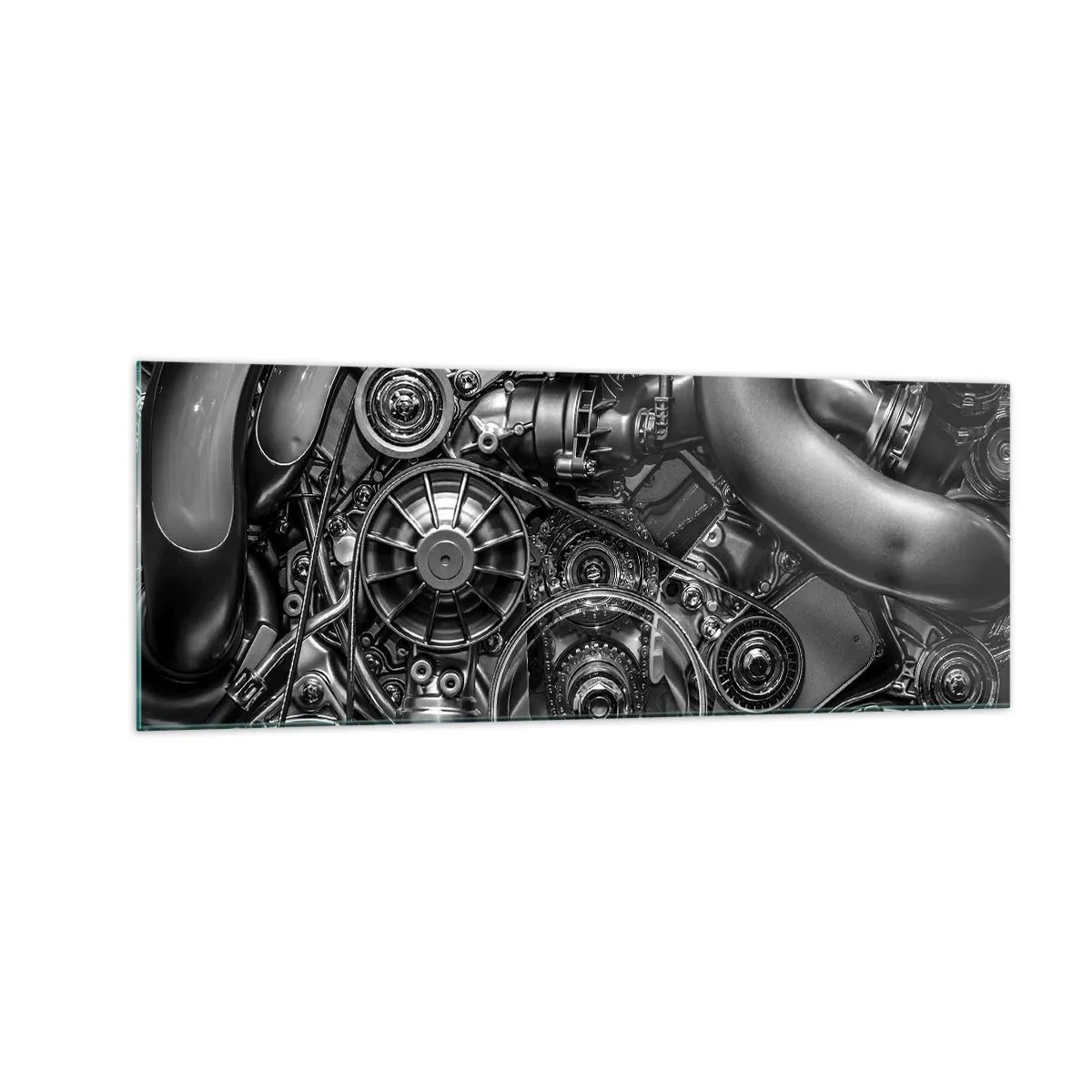 Obraz na skle - Poezie mechaniky - 140x50 cm