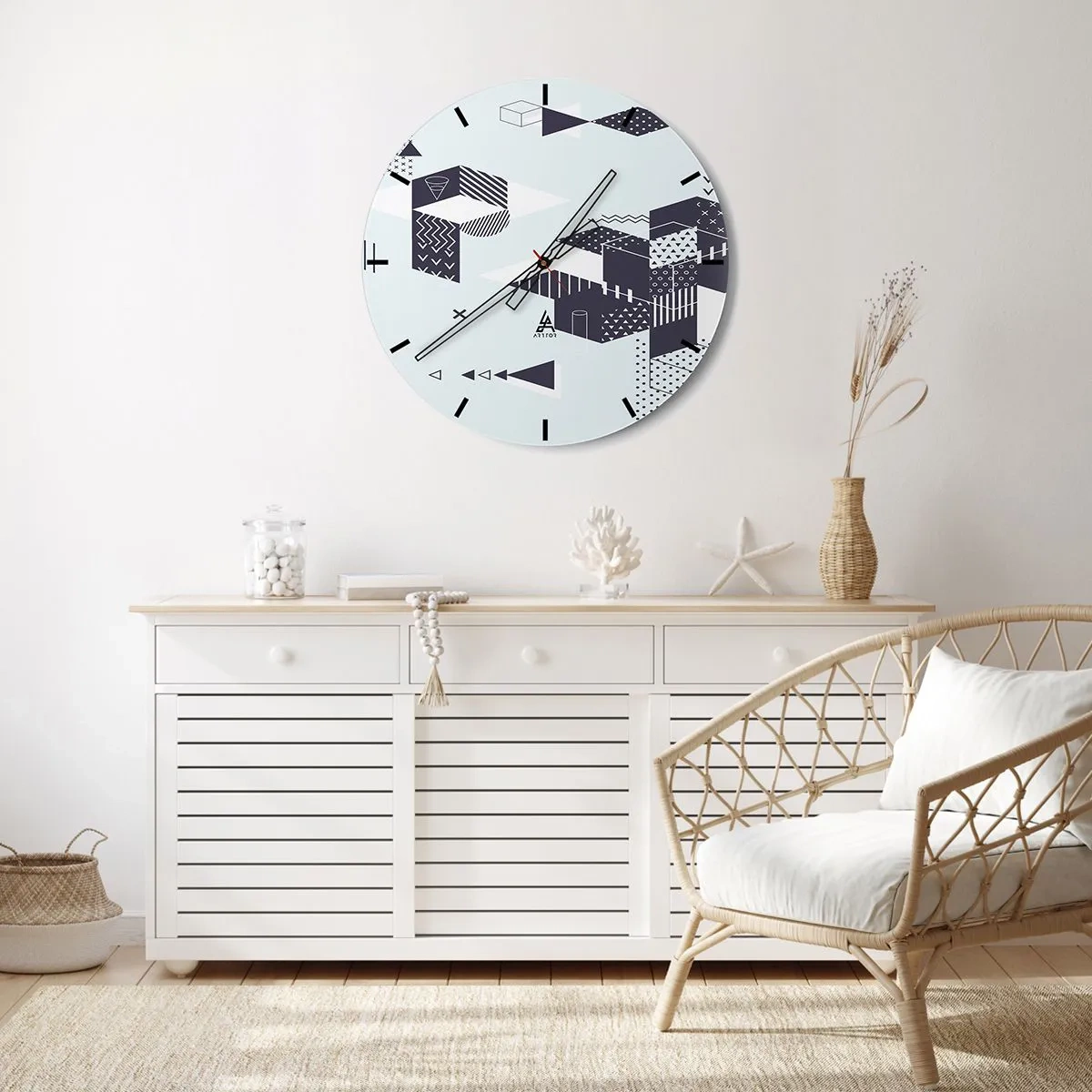 Nástěnné hodiny - V duši matematika - 40x40 cm