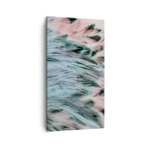 Obraz na plátně - Safírově růžové chmýří - 45x80 cm
