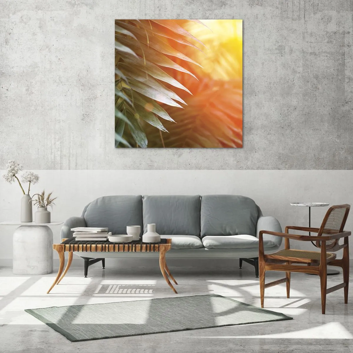 Obraz na skle - Ráno v džungli - 60x60 cm