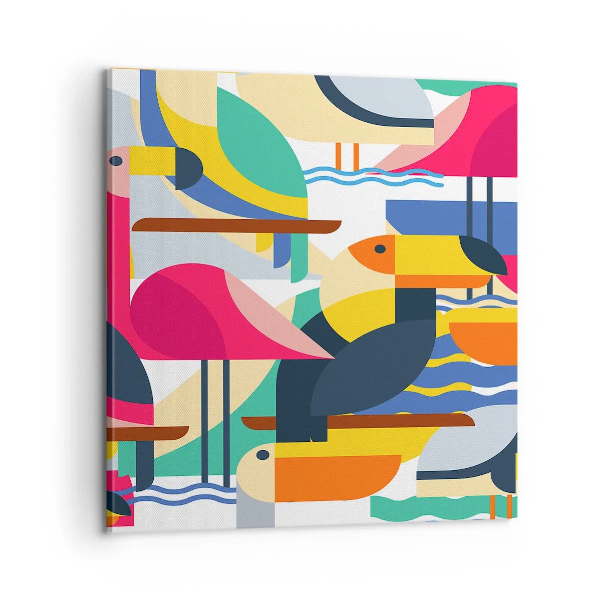 Obraz na plátně - Ptačí párty - 60x60 cm
