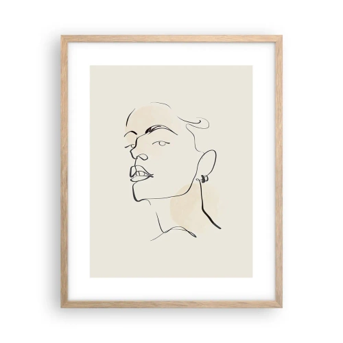Plakát v rámu světlý dub - Hrdý pohled - 40x50 cm