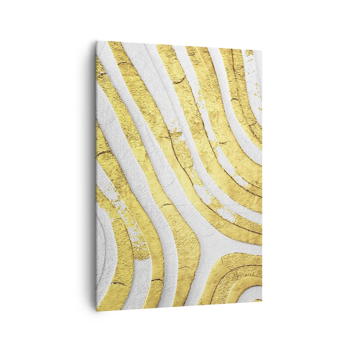 Obraz na plátně - Kompozice v bílé a zlaté - 70x100 cm