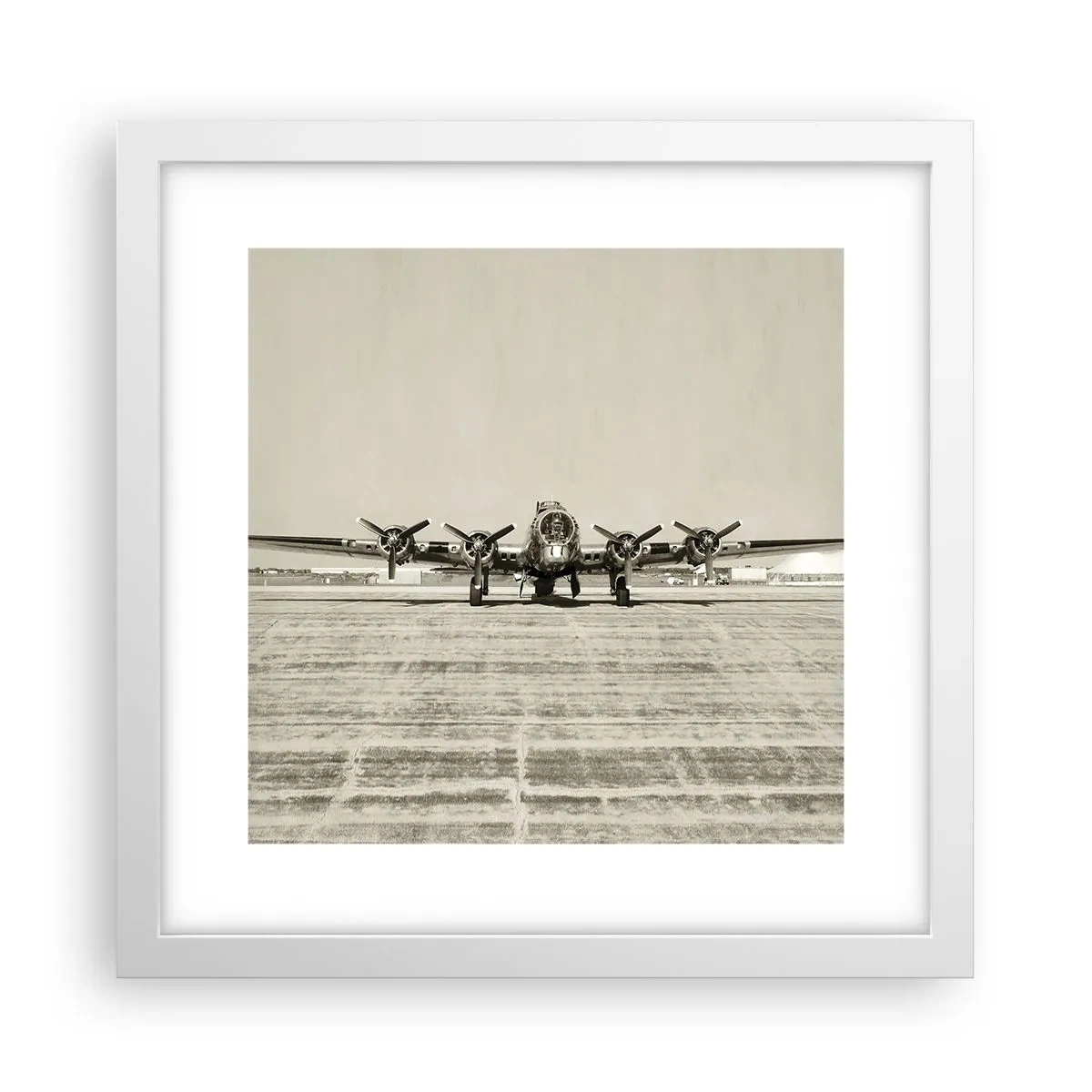 Plakát v bílém rámu - Jako vždy připraven - 30x30 cm