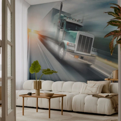 Fototapeta Standard Eco - Americký obr v rychlosti - Náklaďák, Automobilový průmysl, Doprava - 200x140 cm