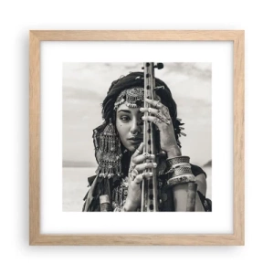 Plakát v rámu světlý dub - Samotná hudba orientu - 30x30 cm