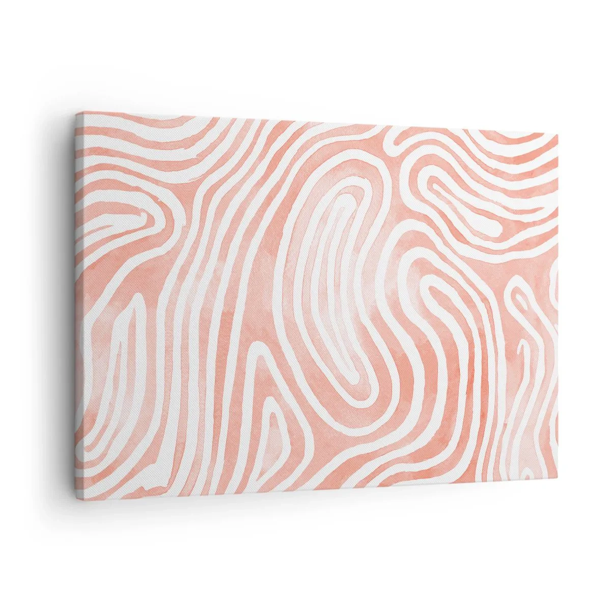 Obraz na plátně - Abstraktní vzor v odstínech růžové a bílé - 70x50cm - V korálovém labyrintu - Moderní nástěnná dekorace do obývacího pokoje a ložnice ARTTOR