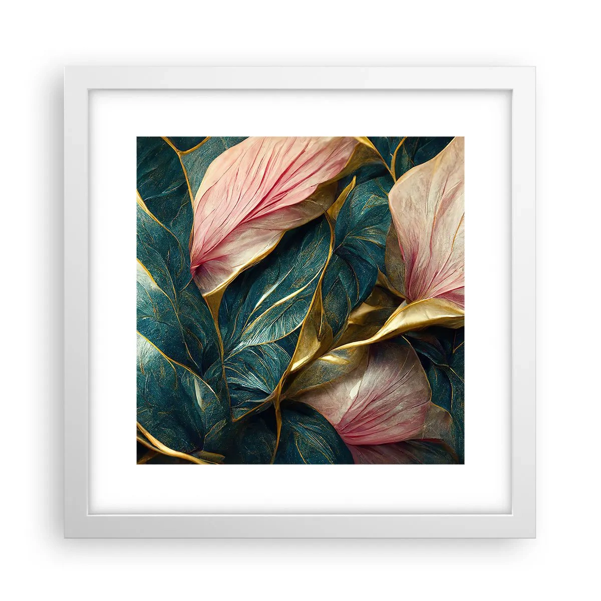 Plakát v bílém rámu - Přirozená elegance a styl - 30x30 cm