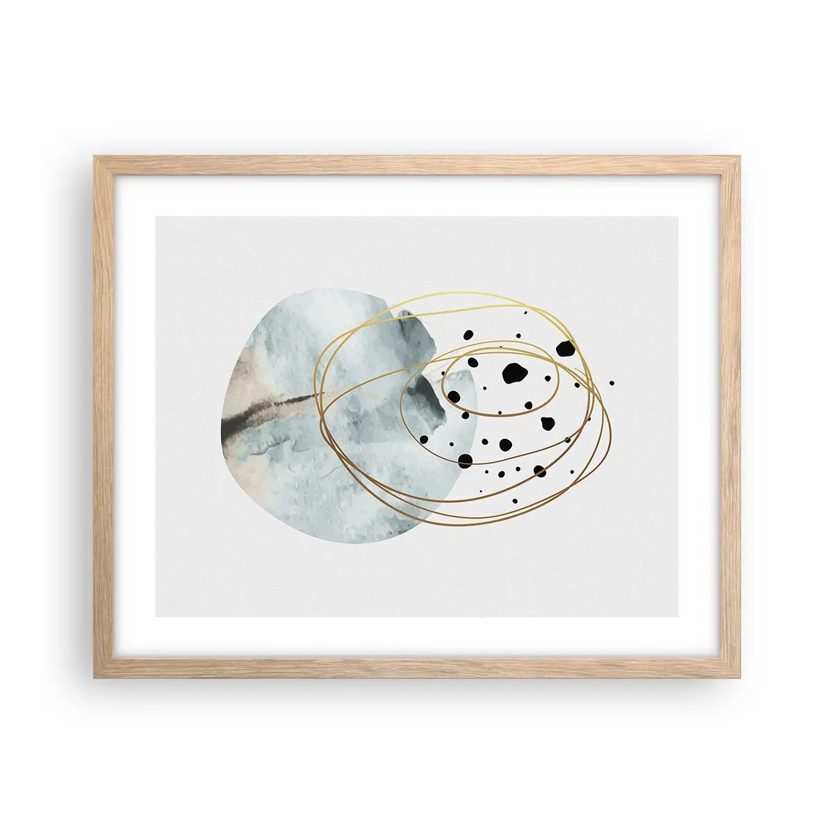 Plakát v rámu světlý dub - V objetí prostoru - 50x40 cm