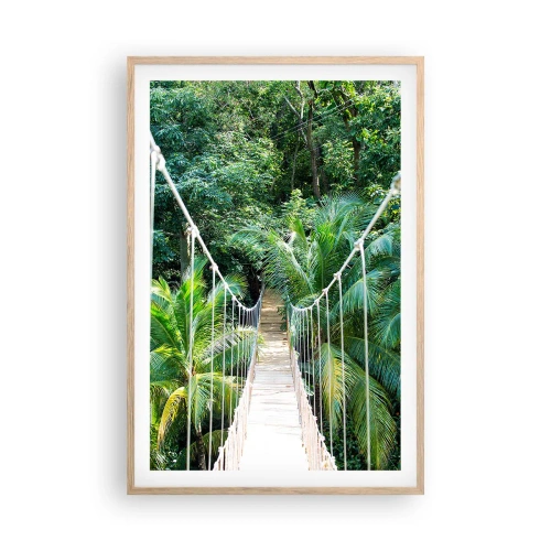 Plakát v rámu světlý dub - Welcome to the jungle! - 61x91 cm