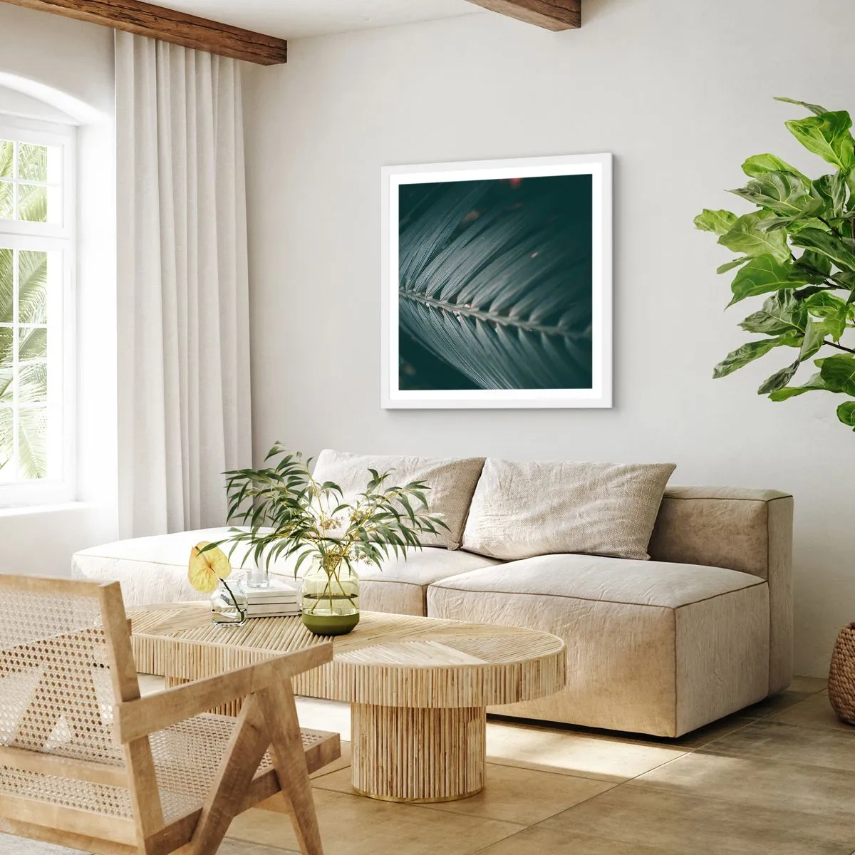 Plakát v bílém rámu - Přesnost přírody - 60x60 cm