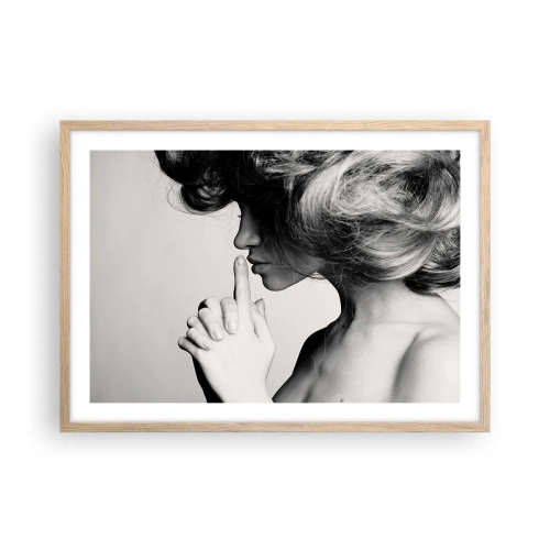 Plakát v rámu světlý dub - Zahleděná do sebe - 70x50 cm
