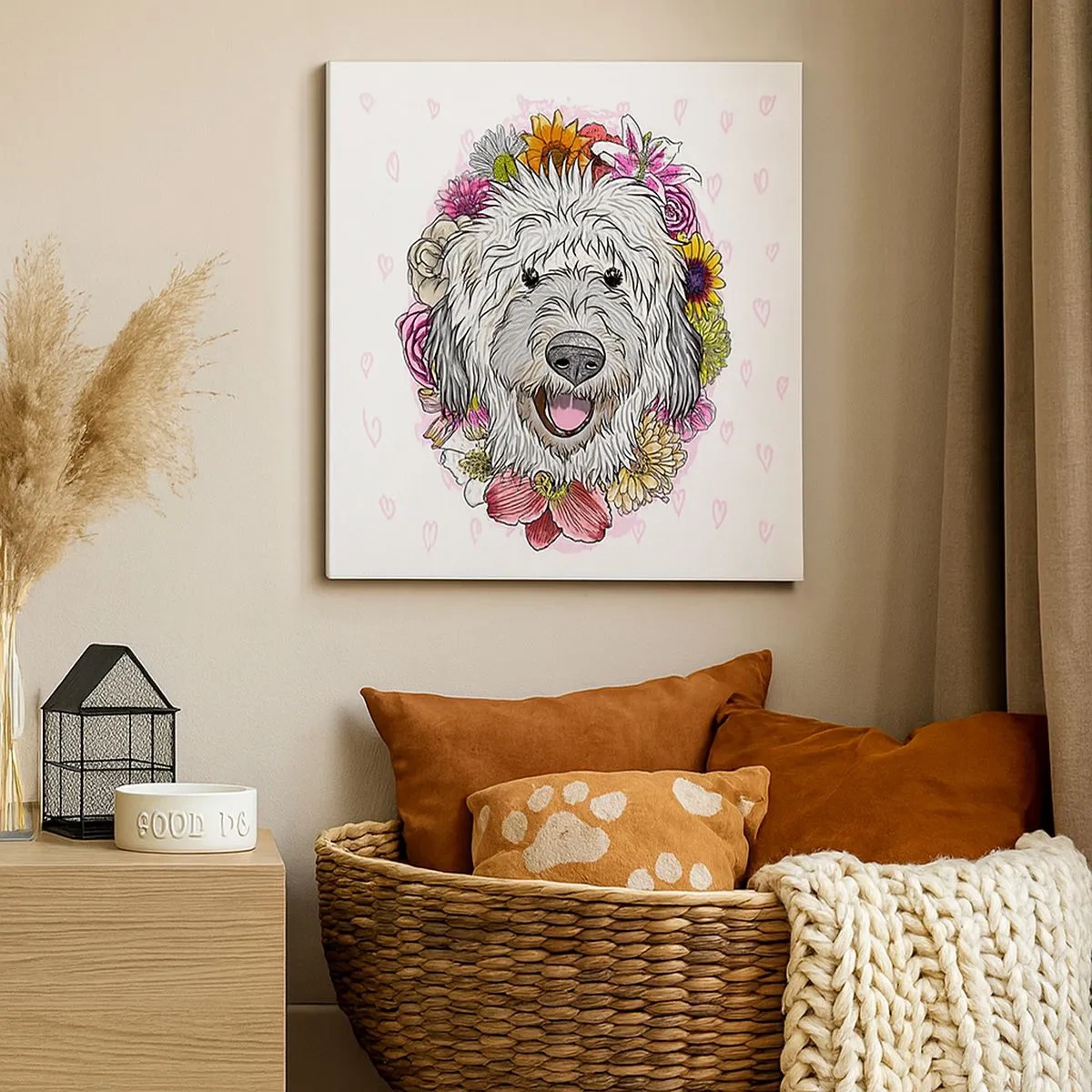 Obraz na plátně - Štěněcí radost - 30x30 cm