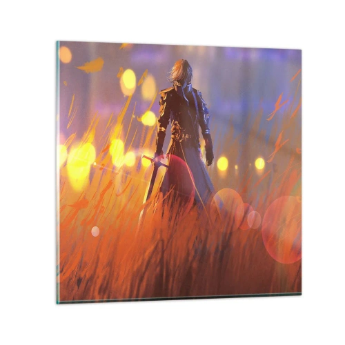 Obraz na skle - Bludný rytíř - 70x70 cm