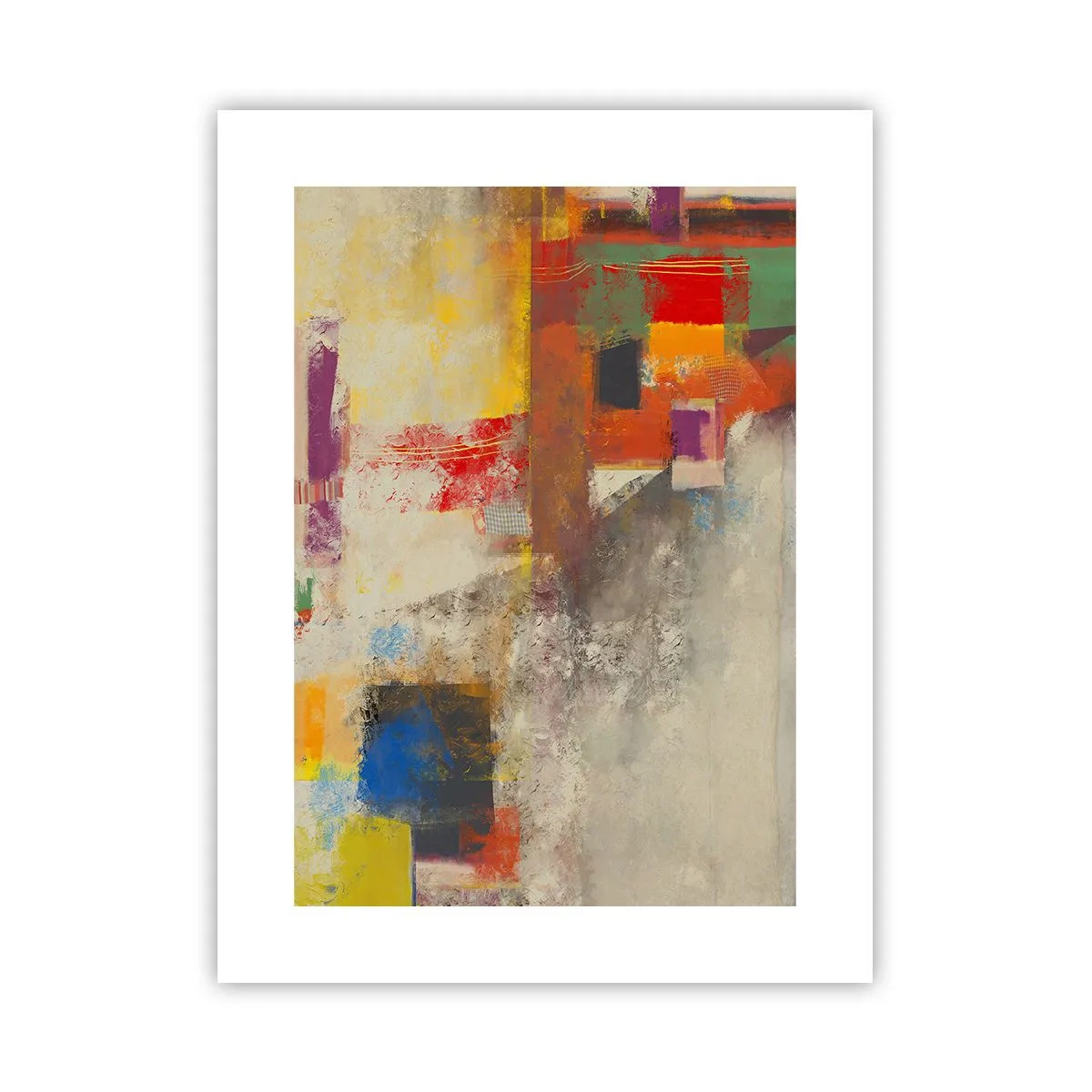 Plakát - Geometrie barev - 30x40 cm