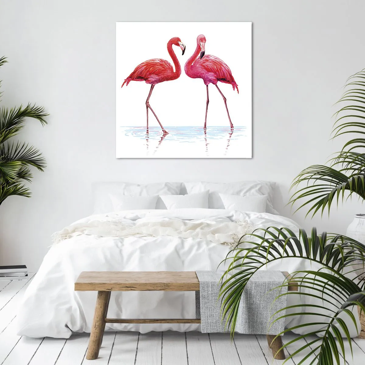 Obraz na plátně - Růžové rendez-vous - 70x70 cm