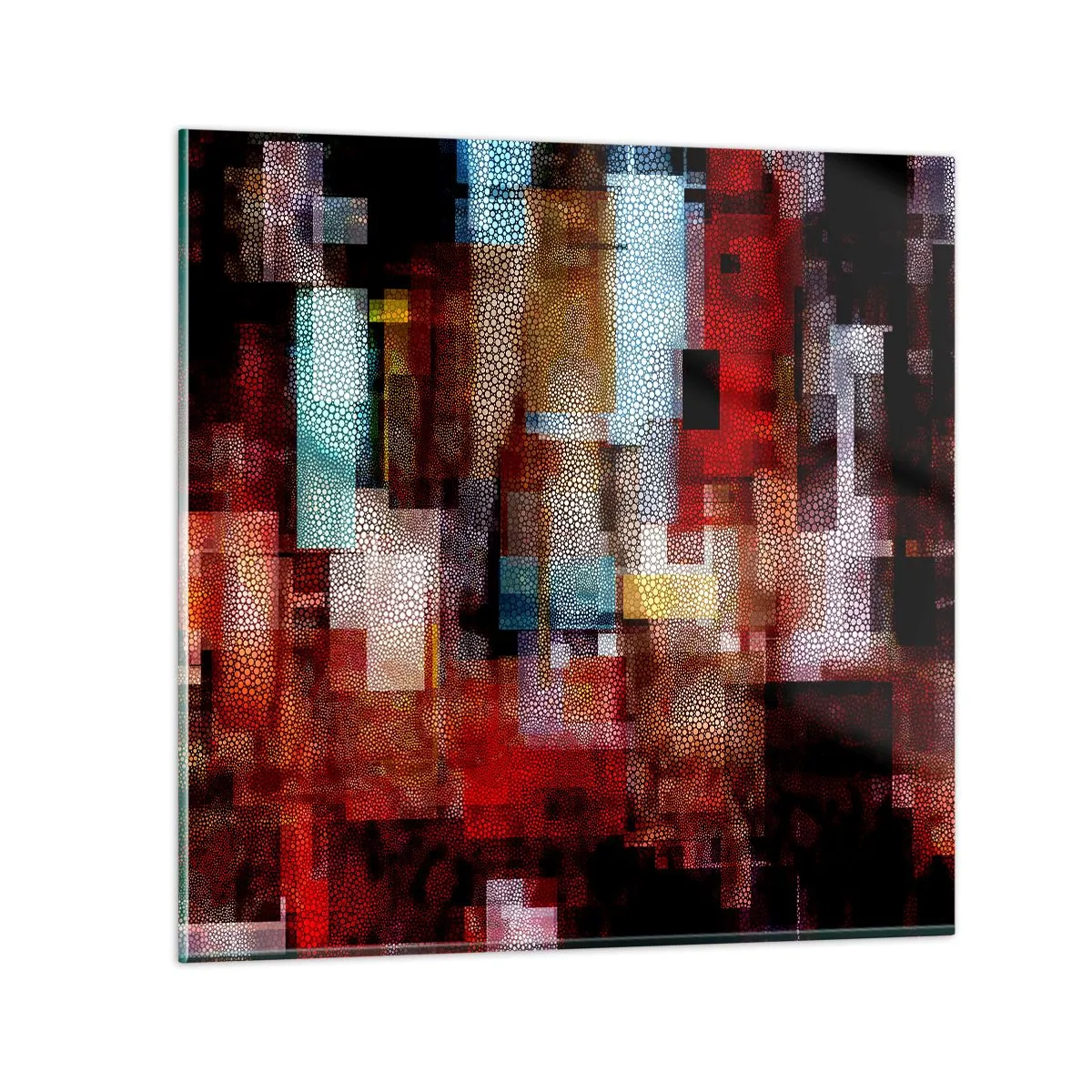 Obraz na skle - Chaos a zmatek - 30x30 cm