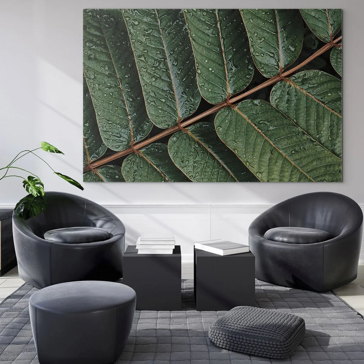 Obraz na skle - V zeleném rytmu - 100x70 cm