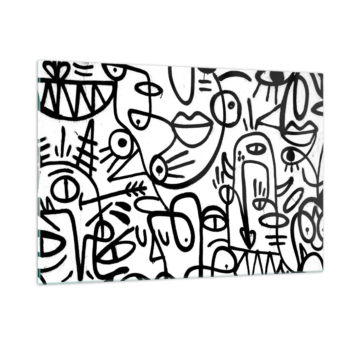 Obraz na skle - Tváře a přeludy - 120x80 cm