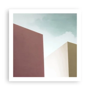Plakát - Geometrie slunečného léta - 60x60 cm