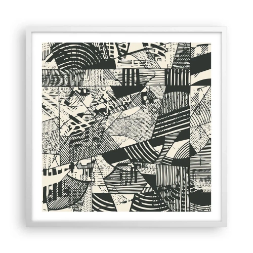 Plakát v bílém rámu - Dynamika současnosti - 60x60 cm