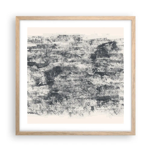 Plakát v rámu světlý dub - Mlžná kompozice - 50x50 cm