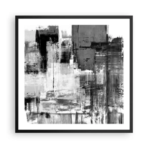 Plakát v černém rámu - Šedé je krásné - 60x60 cm