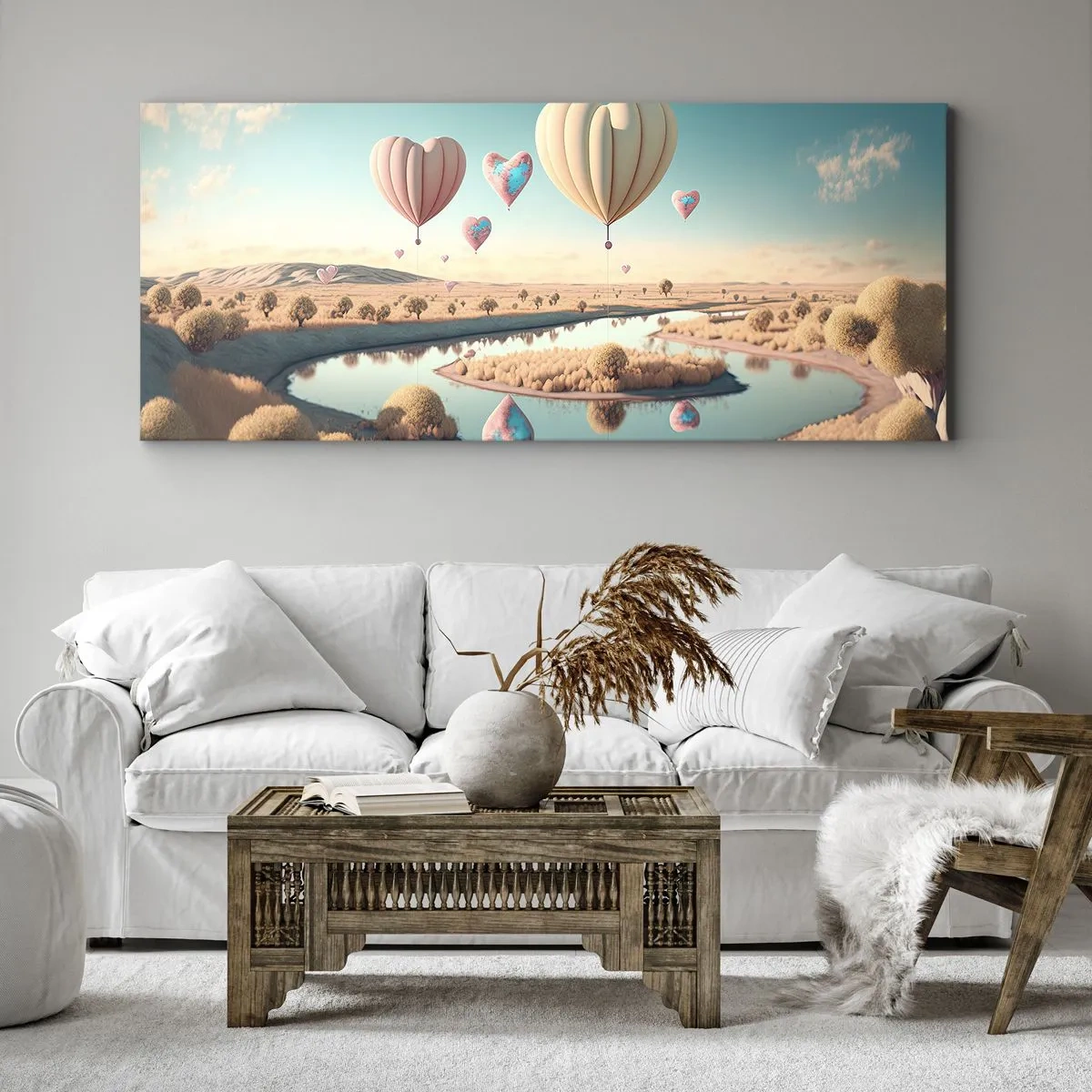 Obraz na plátně - Láska tě nechá vzlétnout - 160x50 cm