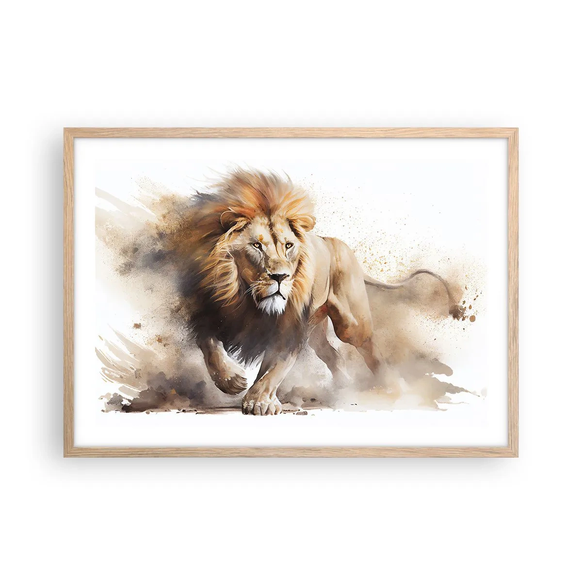 Plakát v rámu světlý dub - Král se pohnul - 70x50 cm