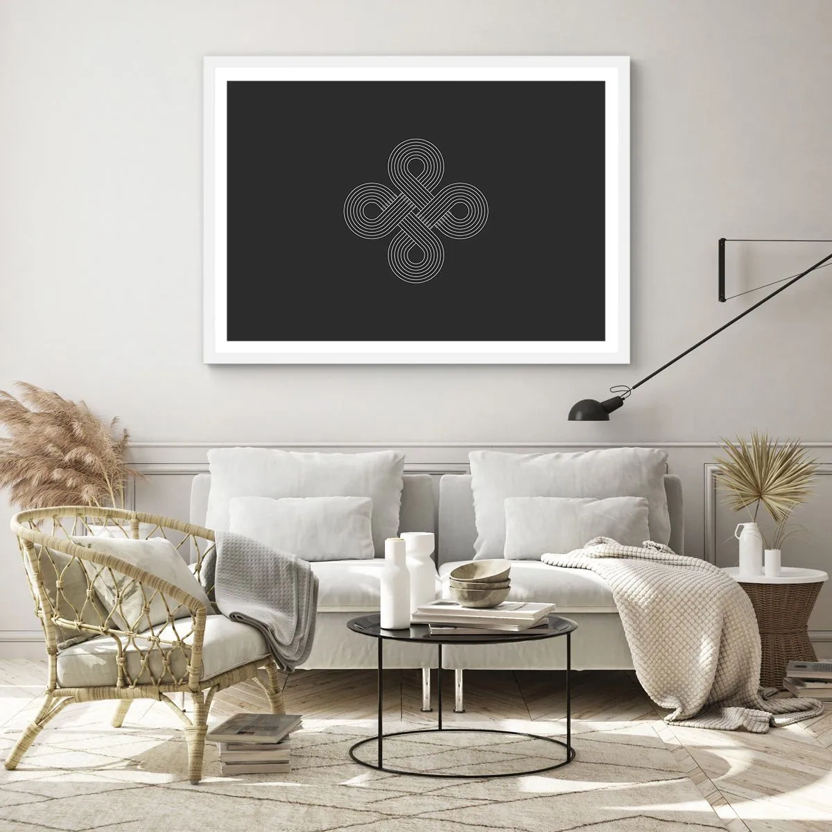 Plakát v bílém rámu - V keltském duchu - 70x50 cm