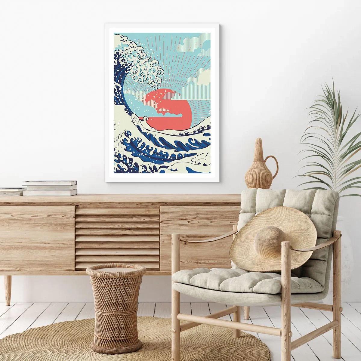 Plakát v bílém rámu - Z japonských inspirací - 70x100 cm