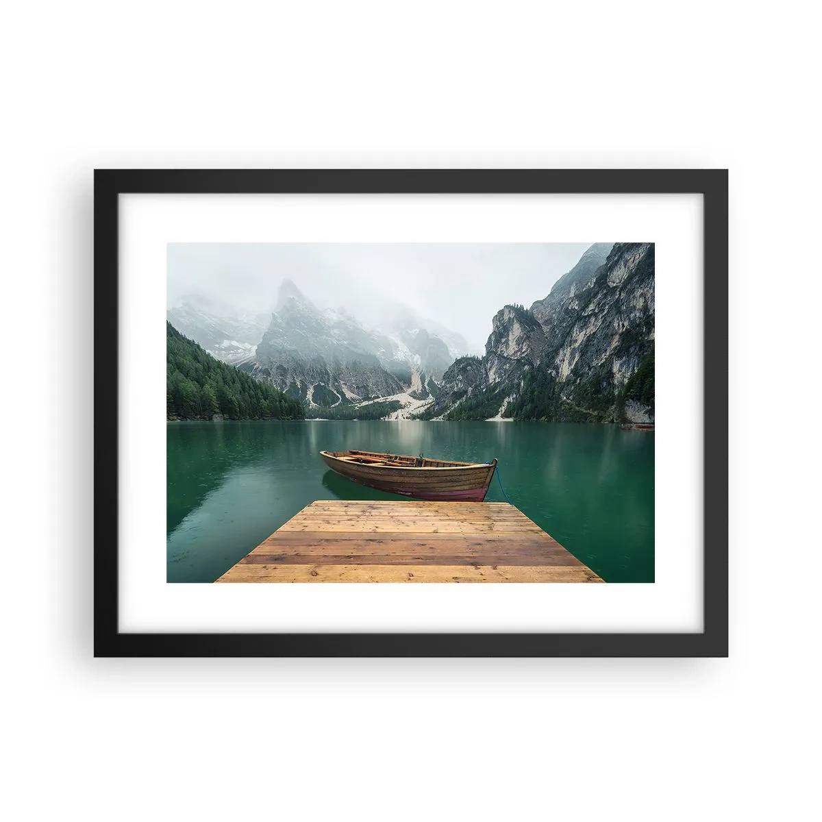 Plakát v černém rámu - „Hrdé skály vepředu“ - 40x30 cm