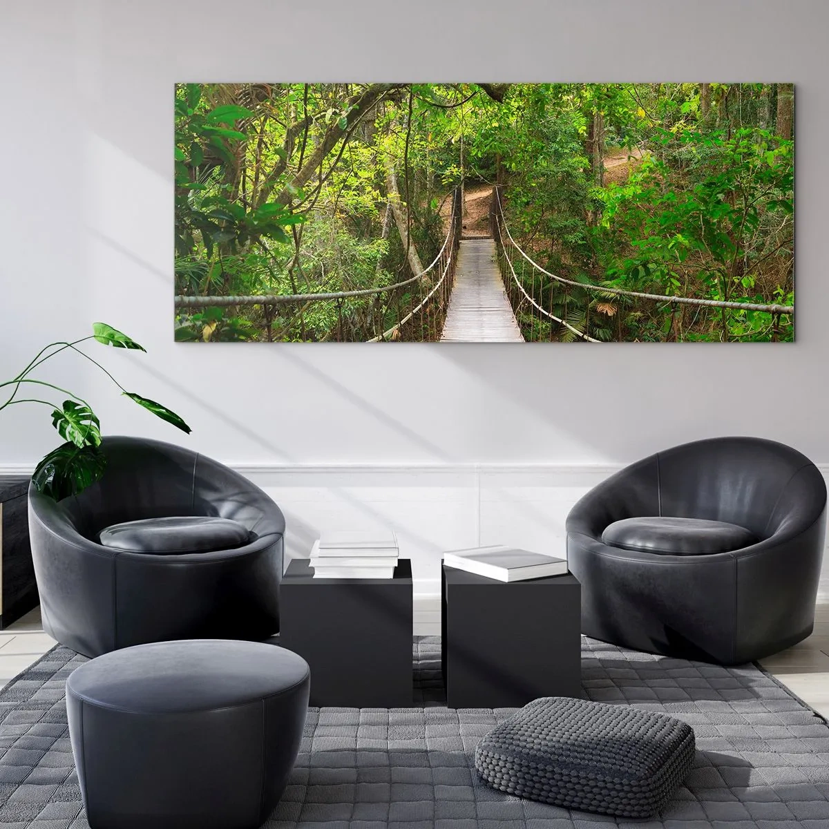 Obraz na skle - Protože na zahradě rostou popínavé rostliny - 140x50 cm