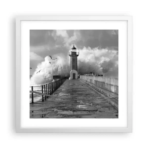 Plakát v bílém rámu - Nebojácná - 40x40 cm